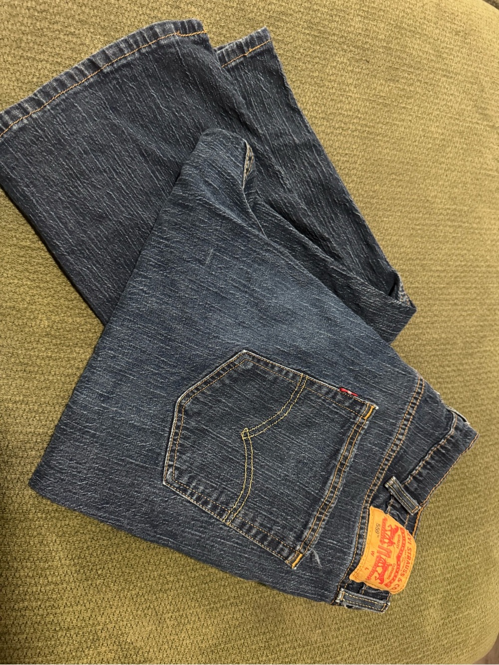 Levi's Men's Dark Blue Relaxed Fit Jeans w44/l30